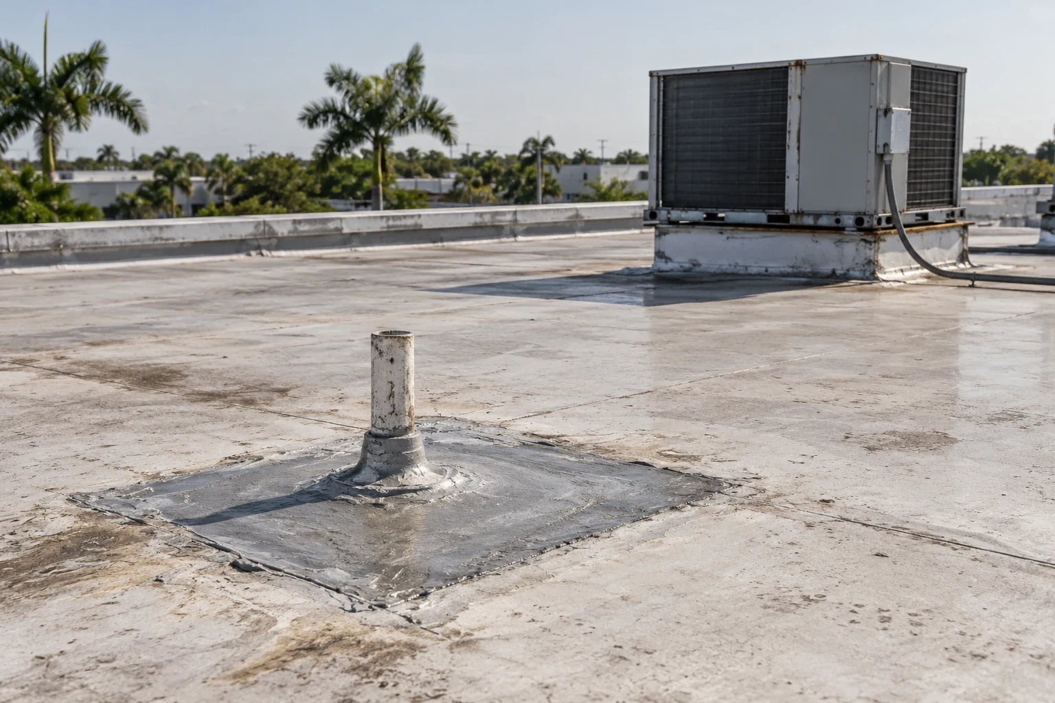 Commercial Roof Membrane Puncture Repair in Pearland, TX Commercial Roof Membrane Puncture Repair in Pearland, TX