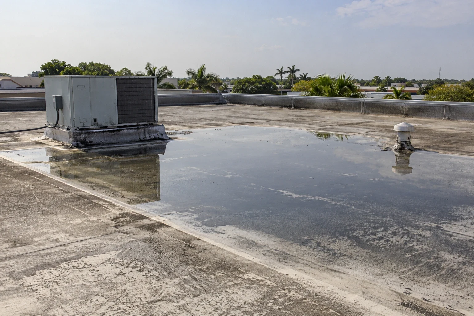 Commercial Ponding Water Roof Repair in Pearland, TX Commercial Ponding Water Roof Repair in Pearland, TX